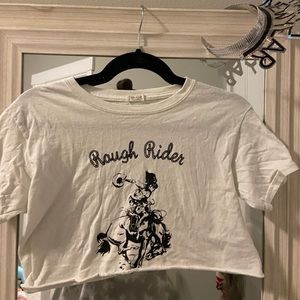 brandy melville rough rider crop top